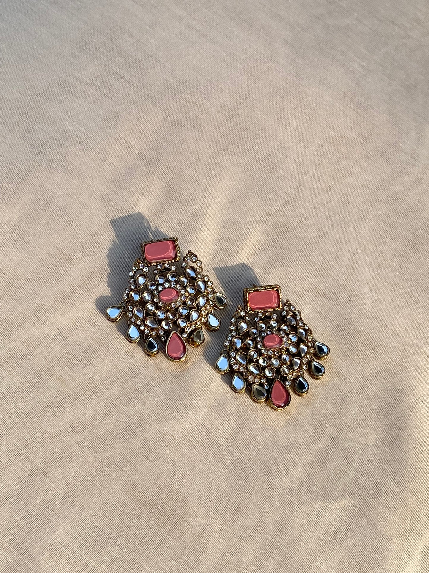 ~GUL E RANA KUNDAN EARRINGS~