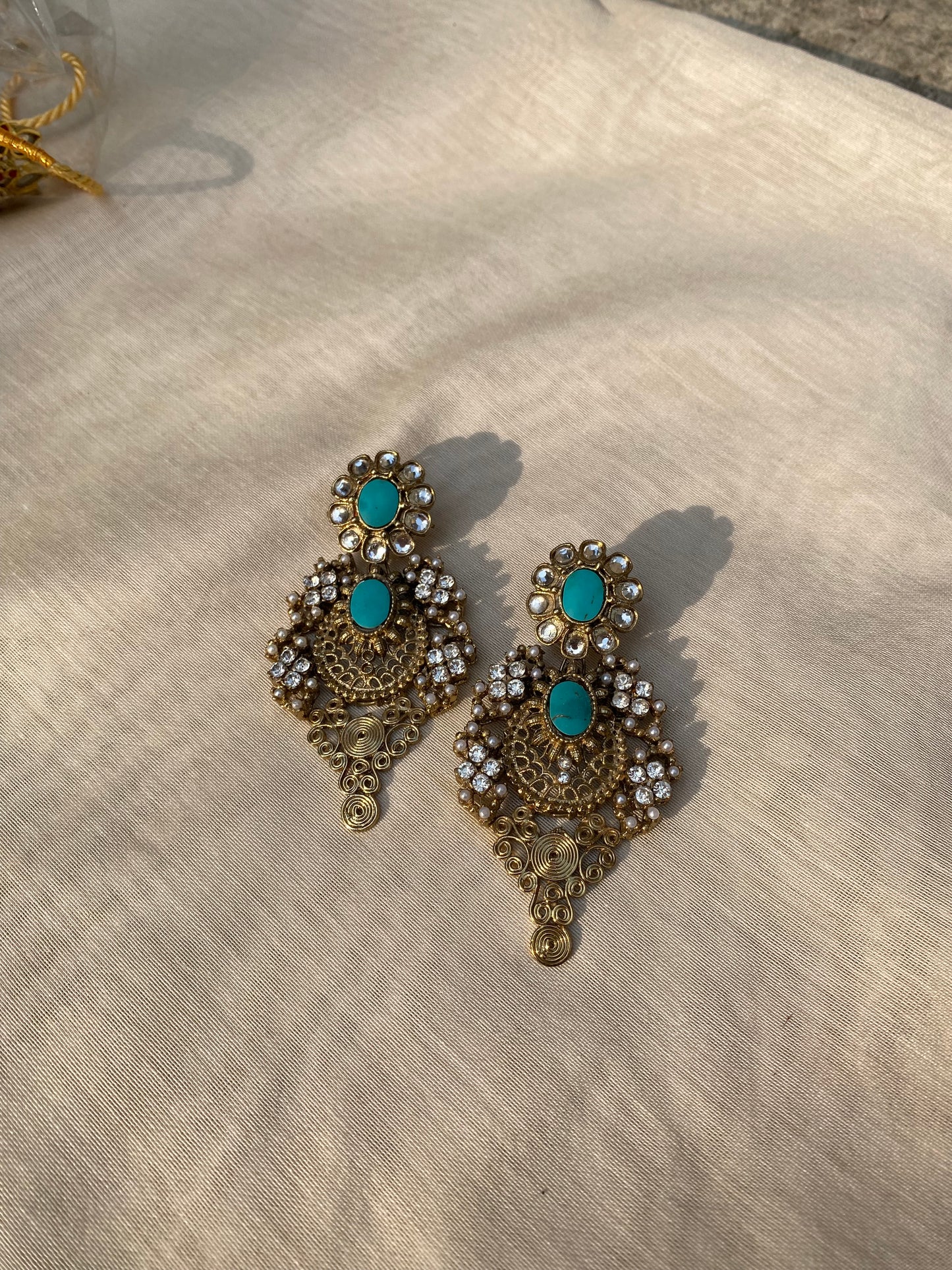~MORPANKH KUNDAN EARRINGS~