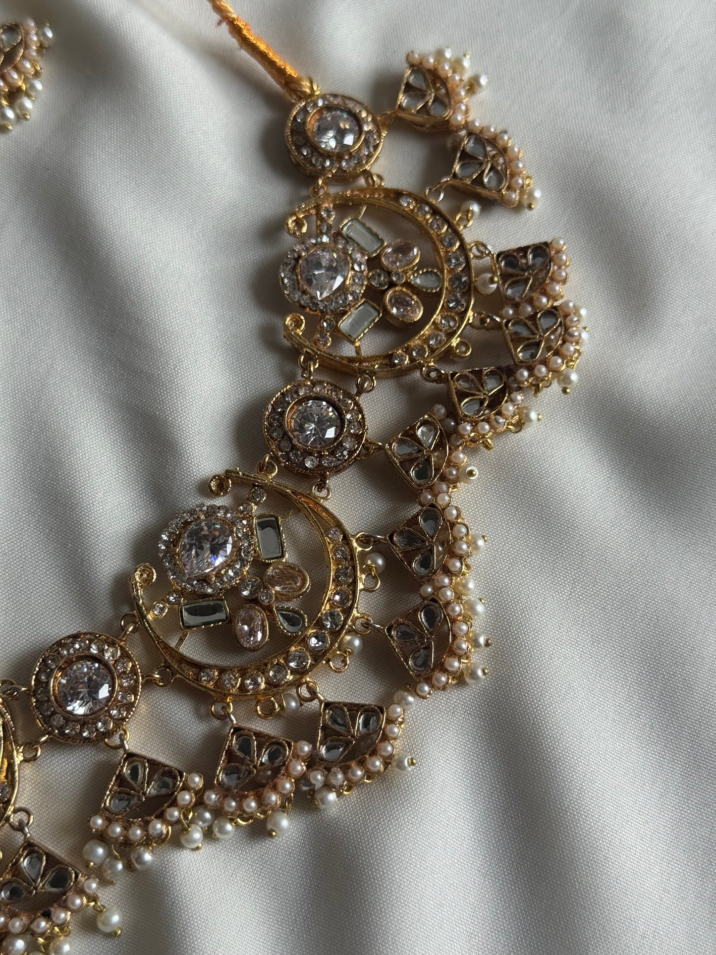 ~GUL MOHAR KUNDAN NECKLACE SET~