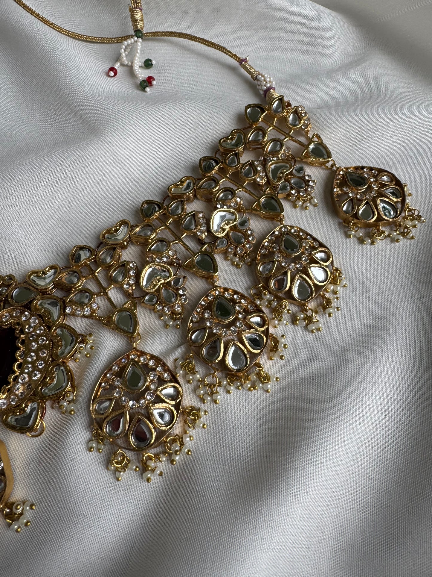 ~MEHER GUL KUNDAN AND RUBY BRIDAL SET~