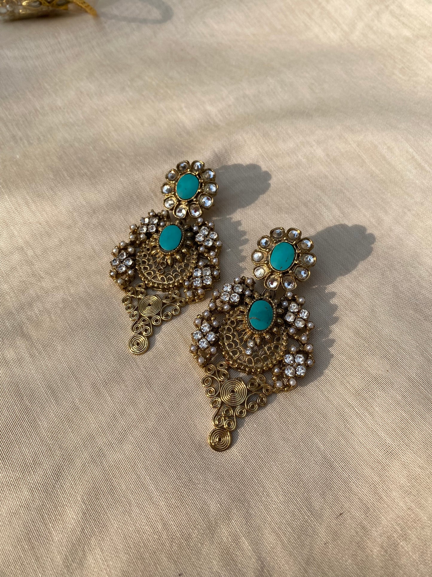 ~MORPANKH KUNDAN EARRINGS~
