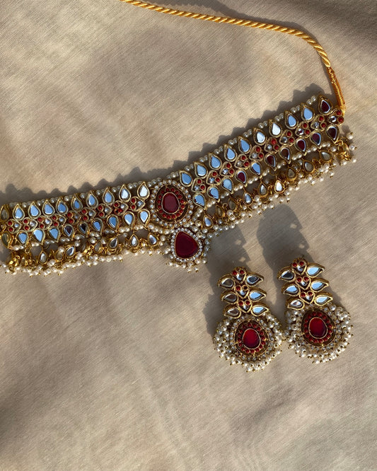 ~ZAREEN KUNDAN NECKLACE SET~