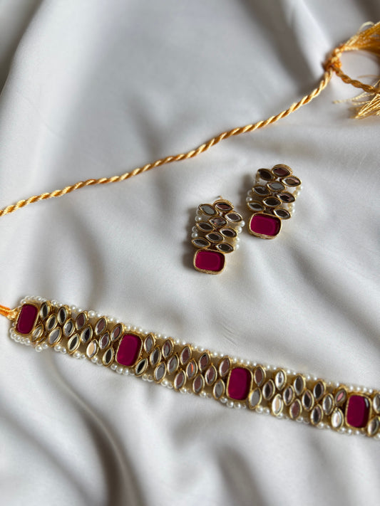 FIONA IN PINK WITH MERAAS EARRINGS