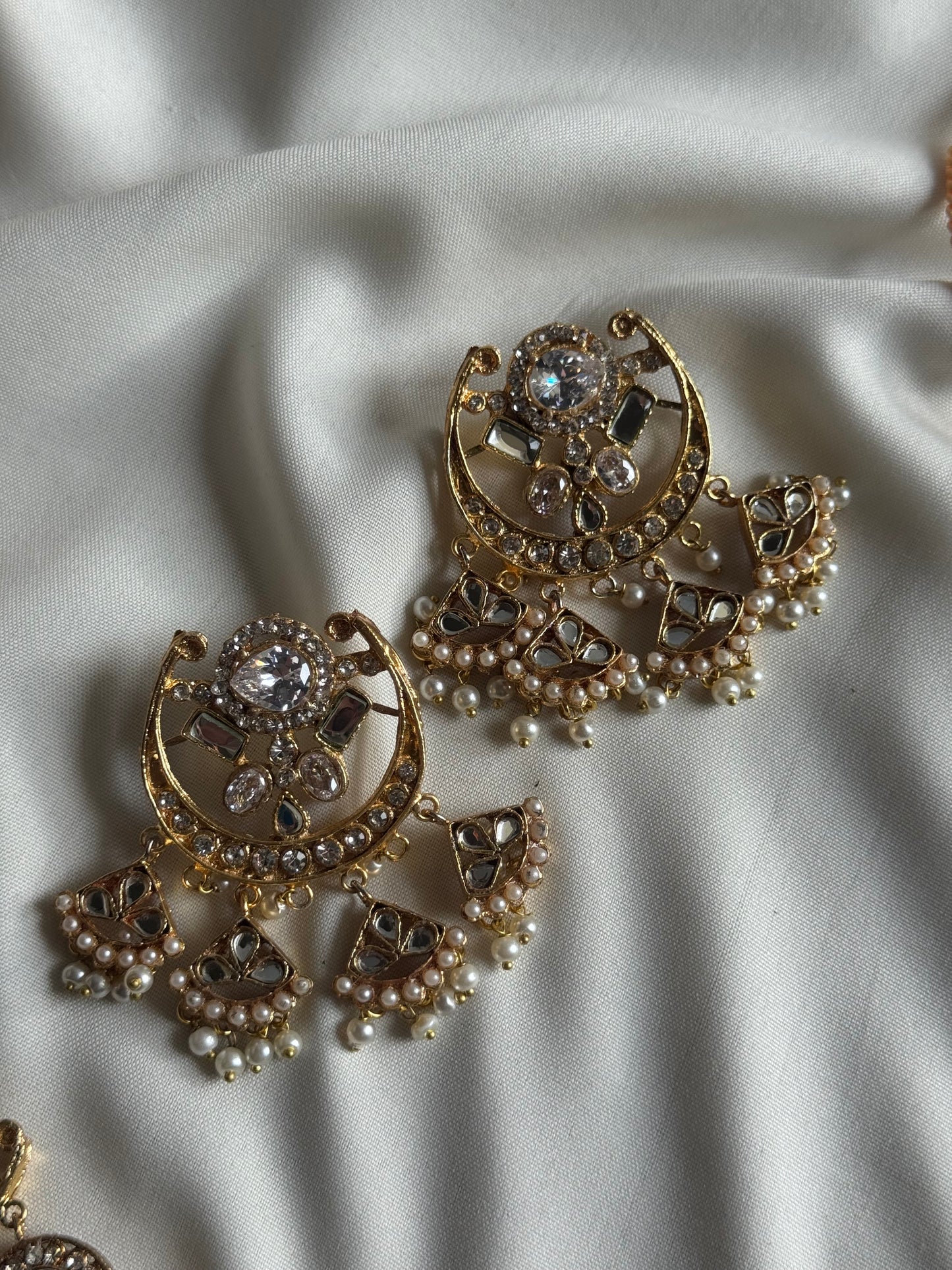 ~GUL MOHAR KUNDAN NECKLACE SET~