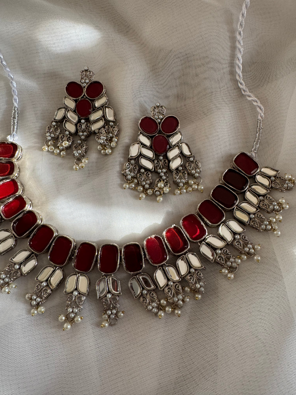 RATAN KUNDAN SET IN SILVER