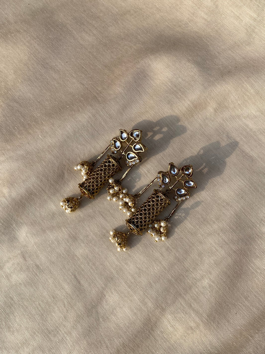 ~MAH E NOOR KUNDAN EARRINGS~