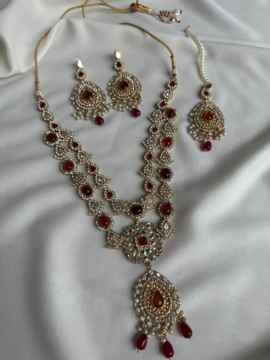 ~RUBY KUNDAN MAALA SET~