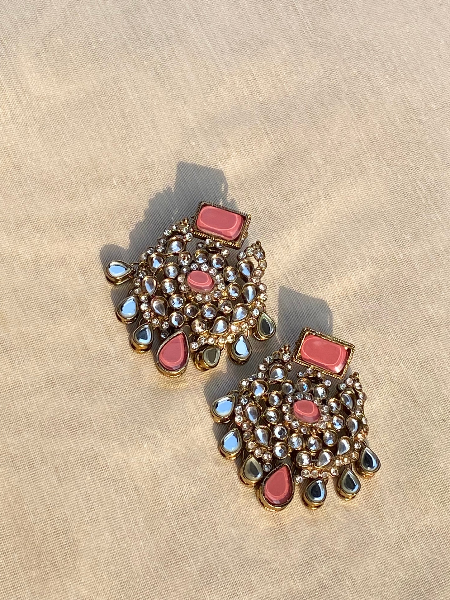 ~GUL E RANA KUNDAN EARRINGS~