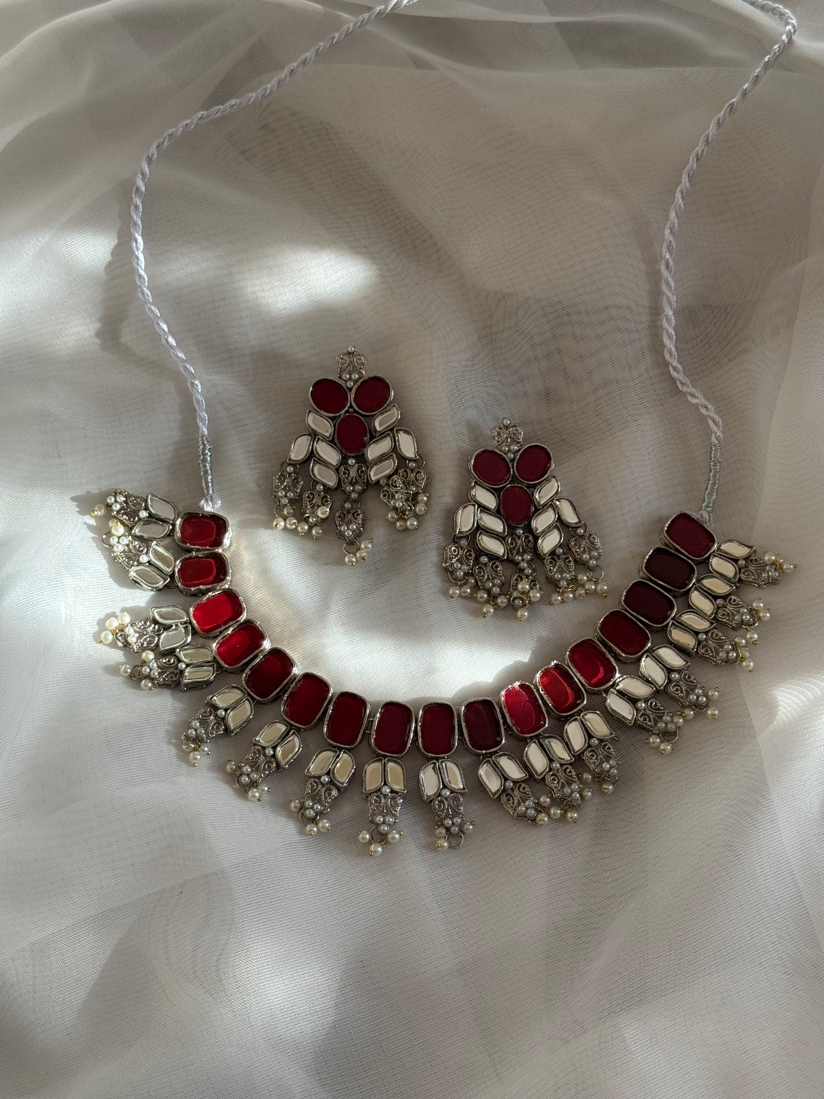 RATAN KUNDAN SET IN SILVER