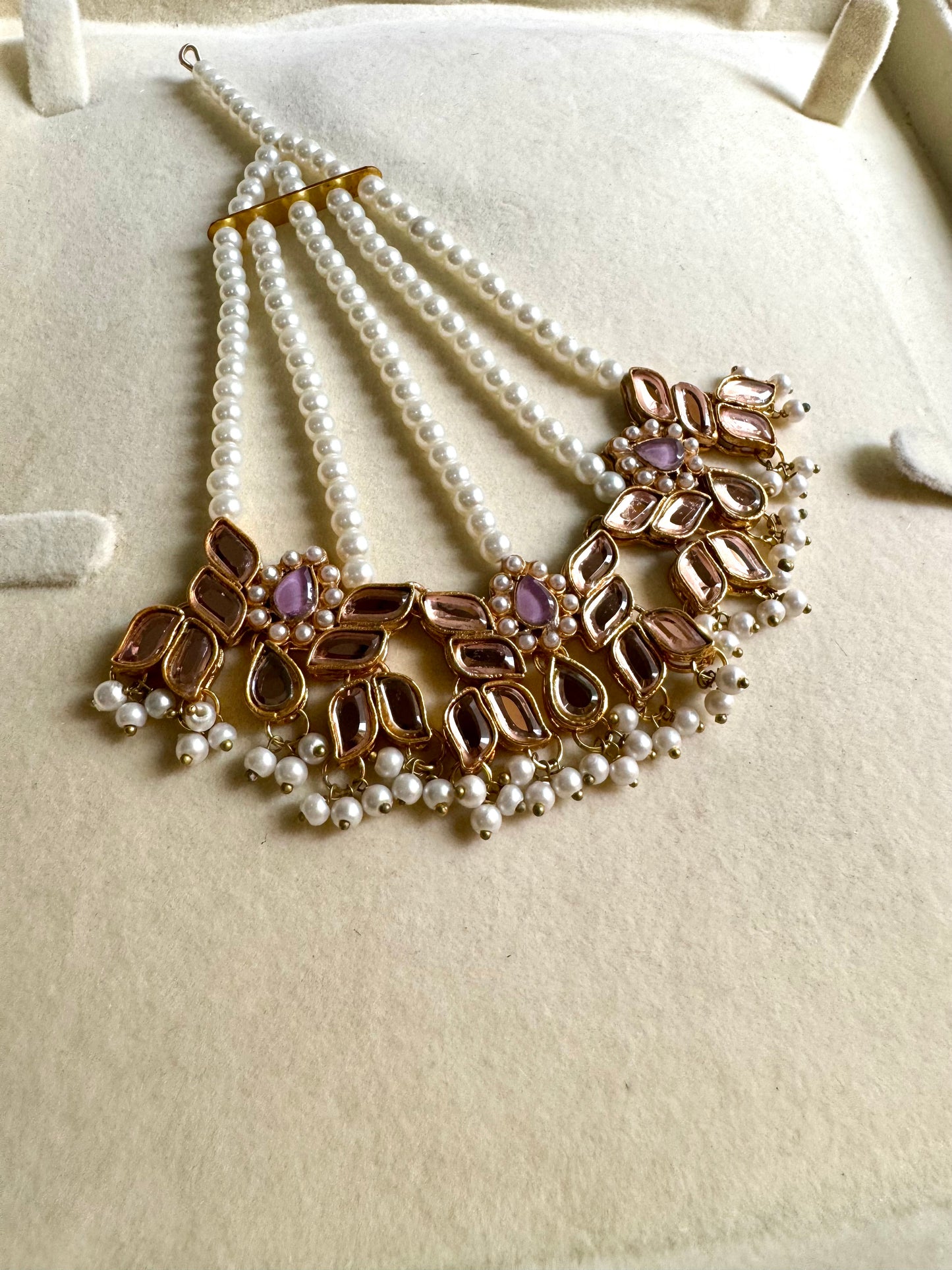 ~SHEESHUM SET IN LILAC AND KUNDAN~